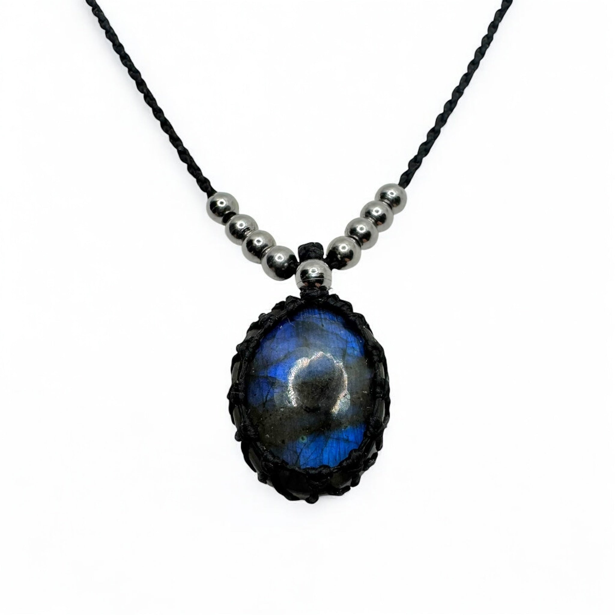 Collana labradorite 19x14mm Sharifa Crystals